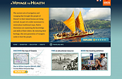 NLM Voyage to Health Website home page design