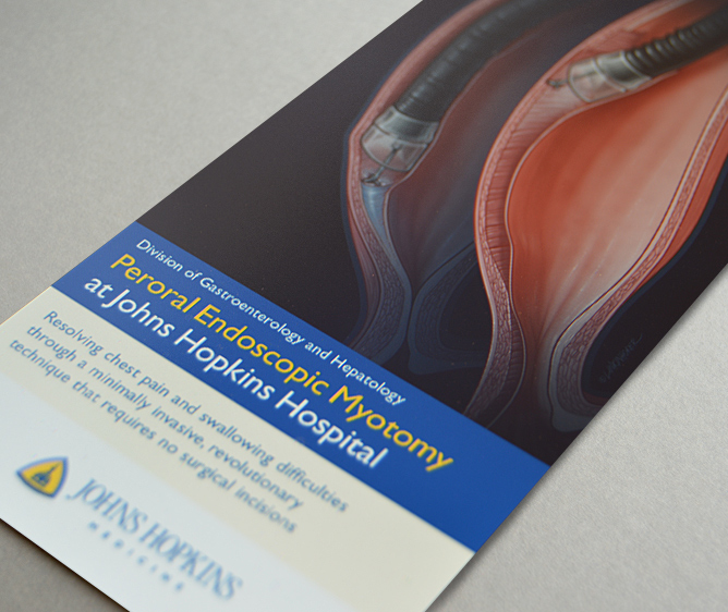 POEM brochure with medical illustration