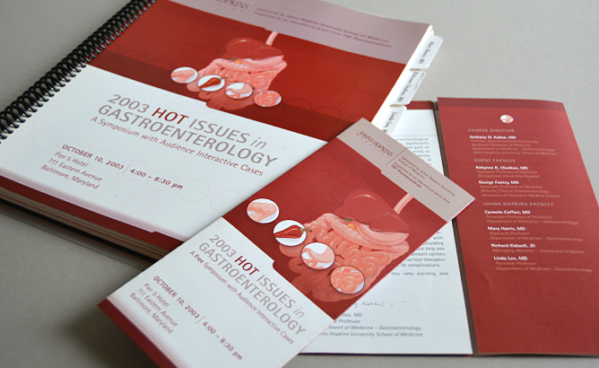 Hot topics in gastroenterology collateral print design