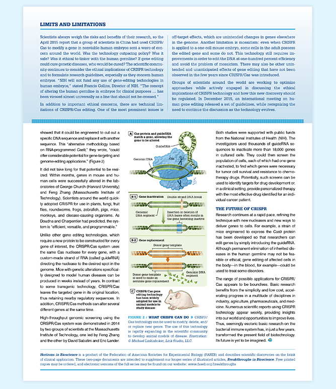 Horizons In Bioscience, CRISPR / Cas Publication Design